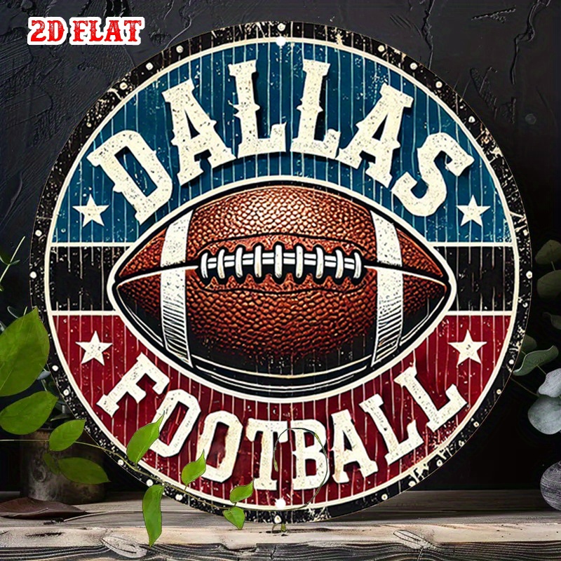 Home Decor Dallas - 2D plat, 1pc Dallas Football rond