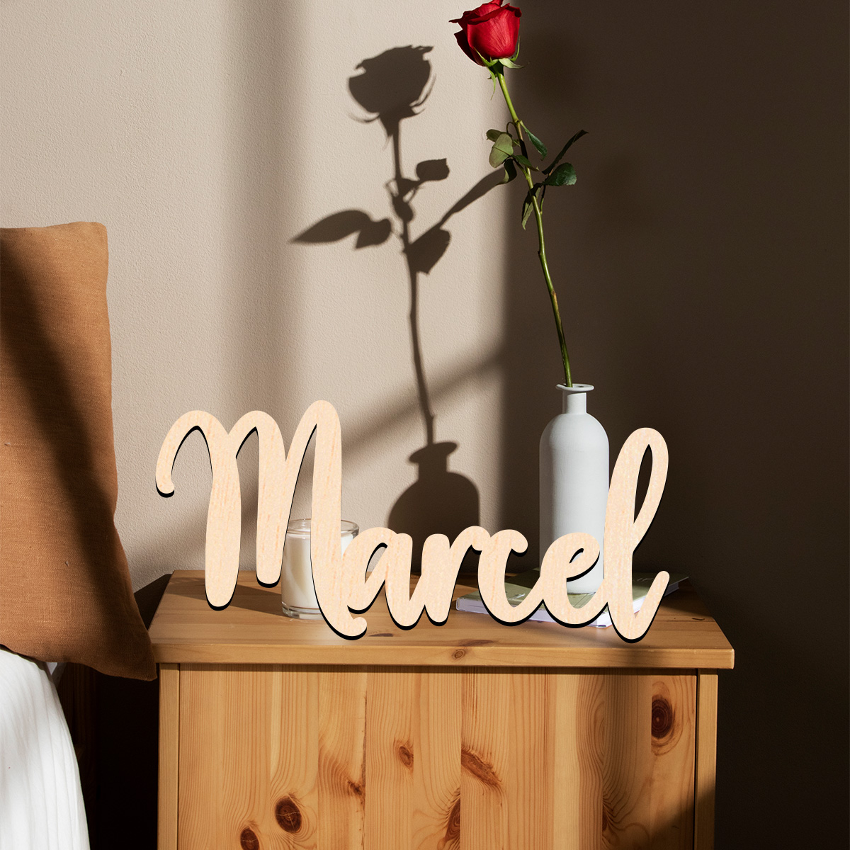 Home Decor Examples - 1-delig intern voorbeeld Gepersonaliseerde naam Houtmateriaal