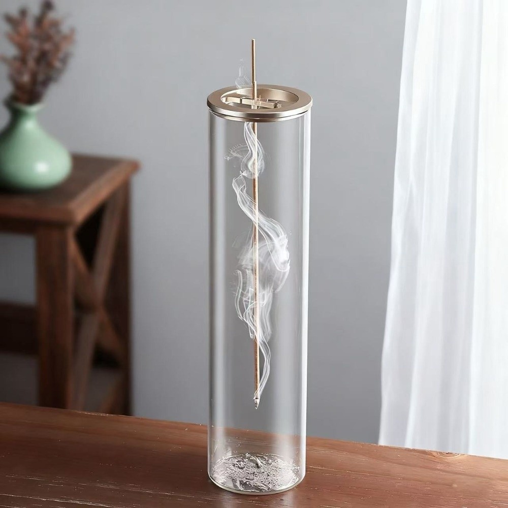 Incense Stick Holder - Cilindrische wierookhouder Zen-stijl Minimalistisch Verwijderbare asopvangbak