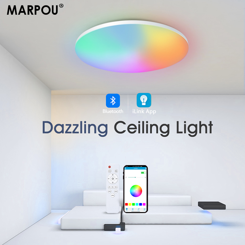 Home Decor App Free - MARPOU Kleurrijke RGB Plafondlamp 54W Smart