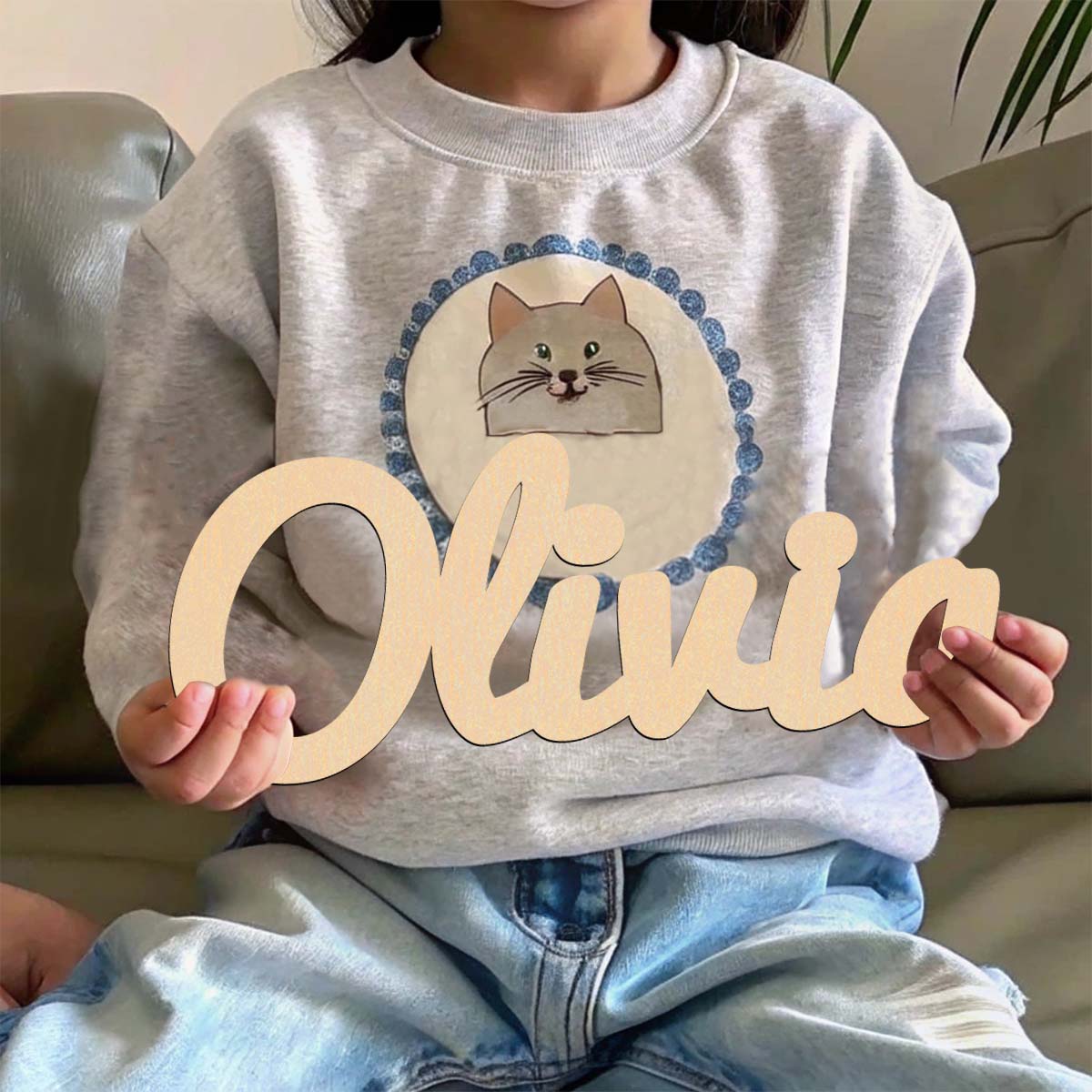 Home Decor Examples - 1pc Grappig olivia-voorbeeld Aangepaste naam Houten