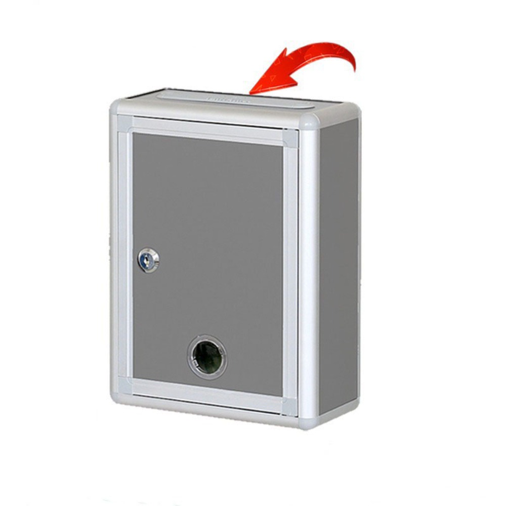 Home Decor Express - Aluminiumlegering Vergrendelbare stembus Wandmontage Veilige suggestiebrievenbus