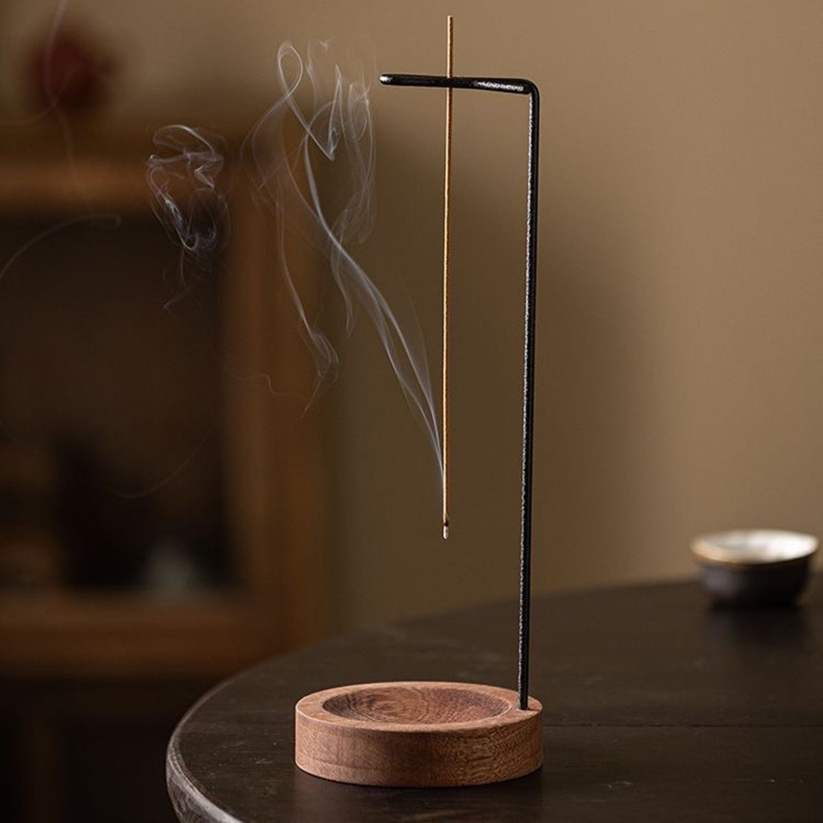 Incense Stick Holder - Creatieve ondersteboven wierookbrander wierookstokhouder houten ronde