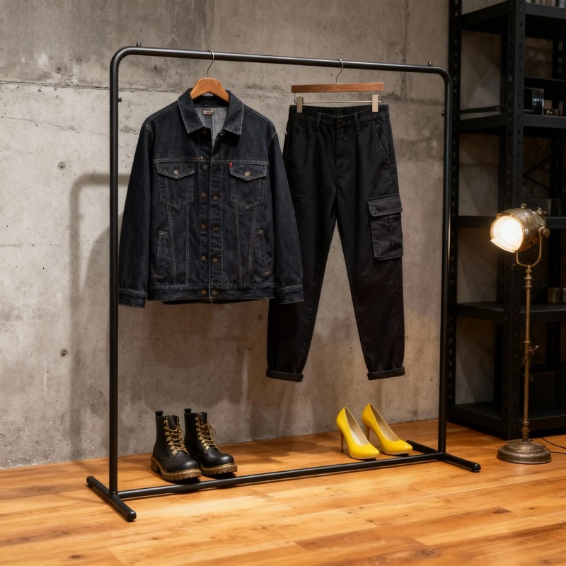 Home Decor Retail Stores - Luxe gouden kledingrek ijzeren kunst duurzaam