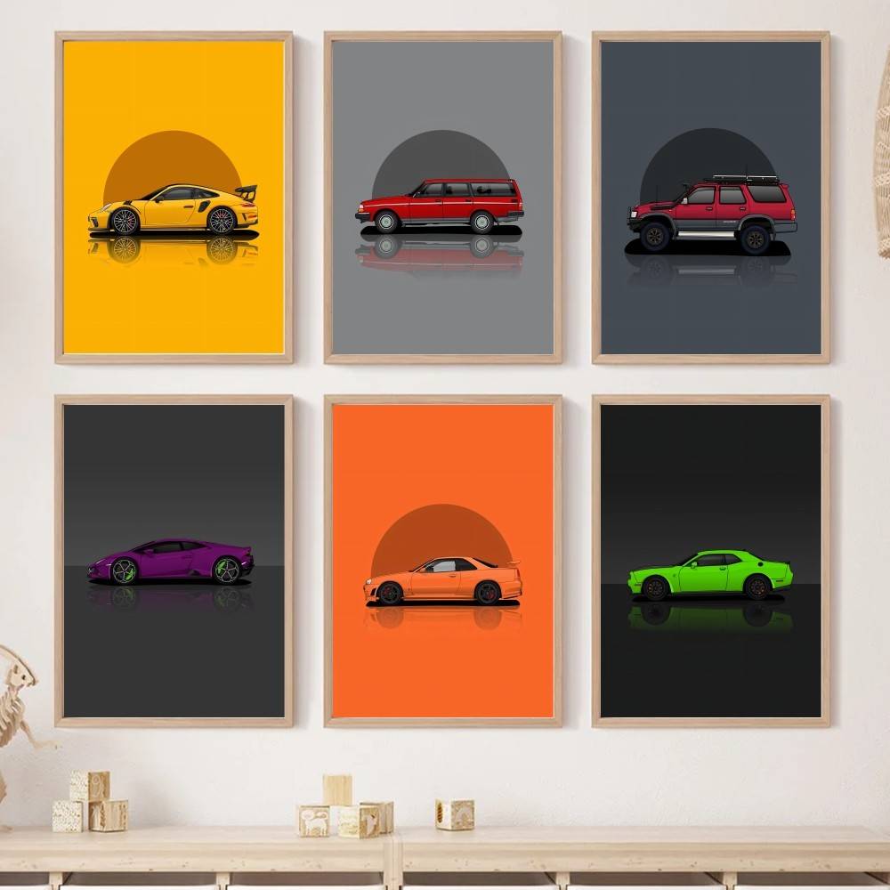 Home Decor Vector - Coole sport SUV auto papieren poster