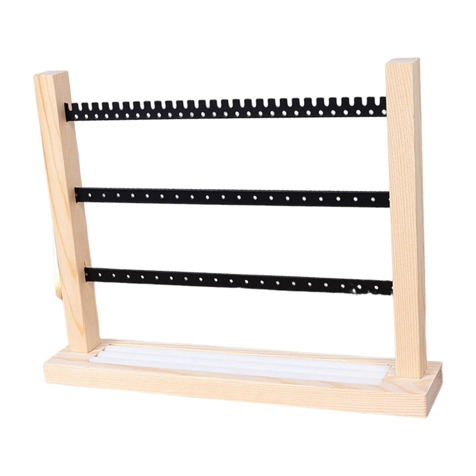 Home Decor Retail Stores - Oorbel-displaystandaard Hangrek 3-laags houten accessoires Craft