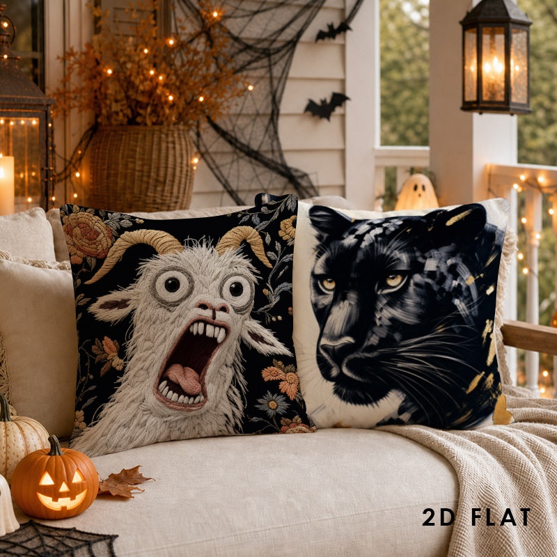 Home Decor Halloween - Kort pluche kussen Halloween decoratief kussen