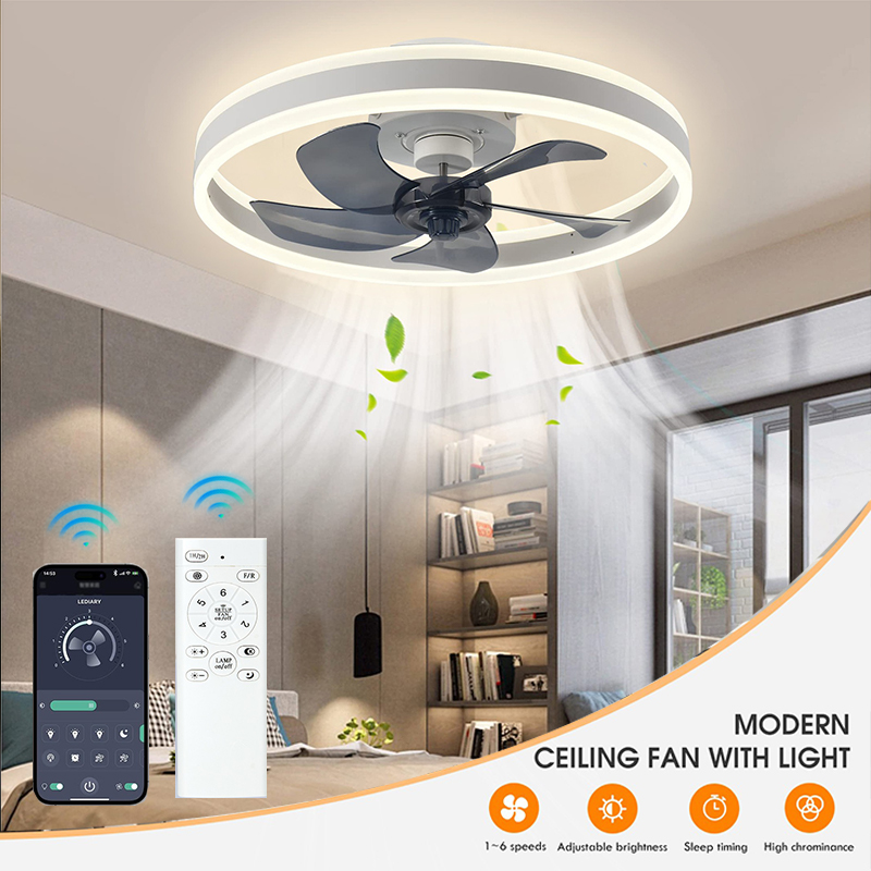 Home Decor App Free - LED Plafondlamp Fan Met APP Afstandsbediening