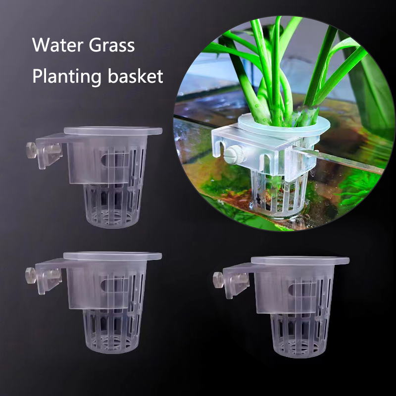 Woven Wall Basket - Aquarium Plantmand Hydroponische Ondersteuning Hangbaar Aquarium