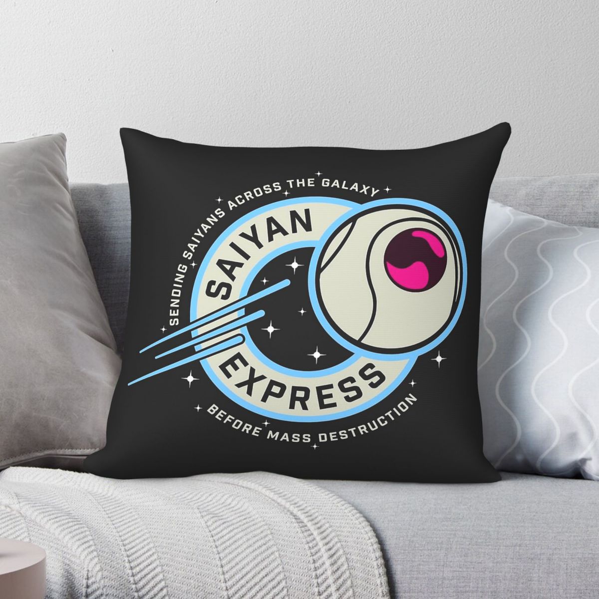 Home Decor Express - Saiyan Express Badge Kussensloop Polyester Linnen