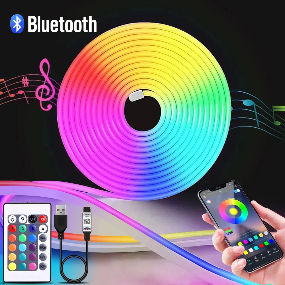 Home Decor Com - 1-5m RGB LED Neon Strip Licht