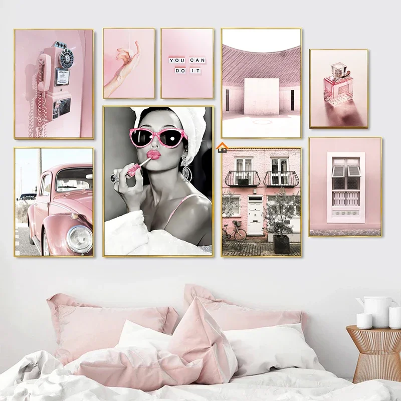 Home Decor Luxury - Luxe Parfum Vrouwen Roze Vintage Auto