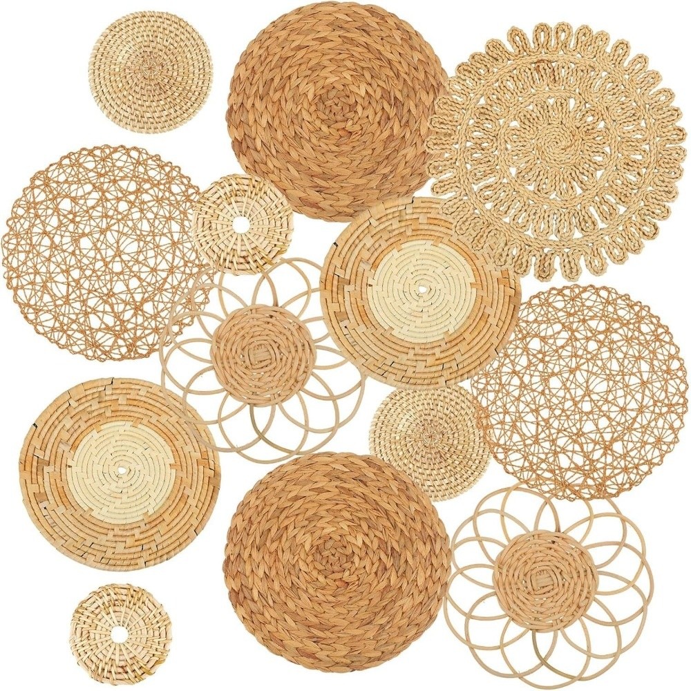 Boho stro geweven dienblad wan - Woven Wall Basket recensie en prijs