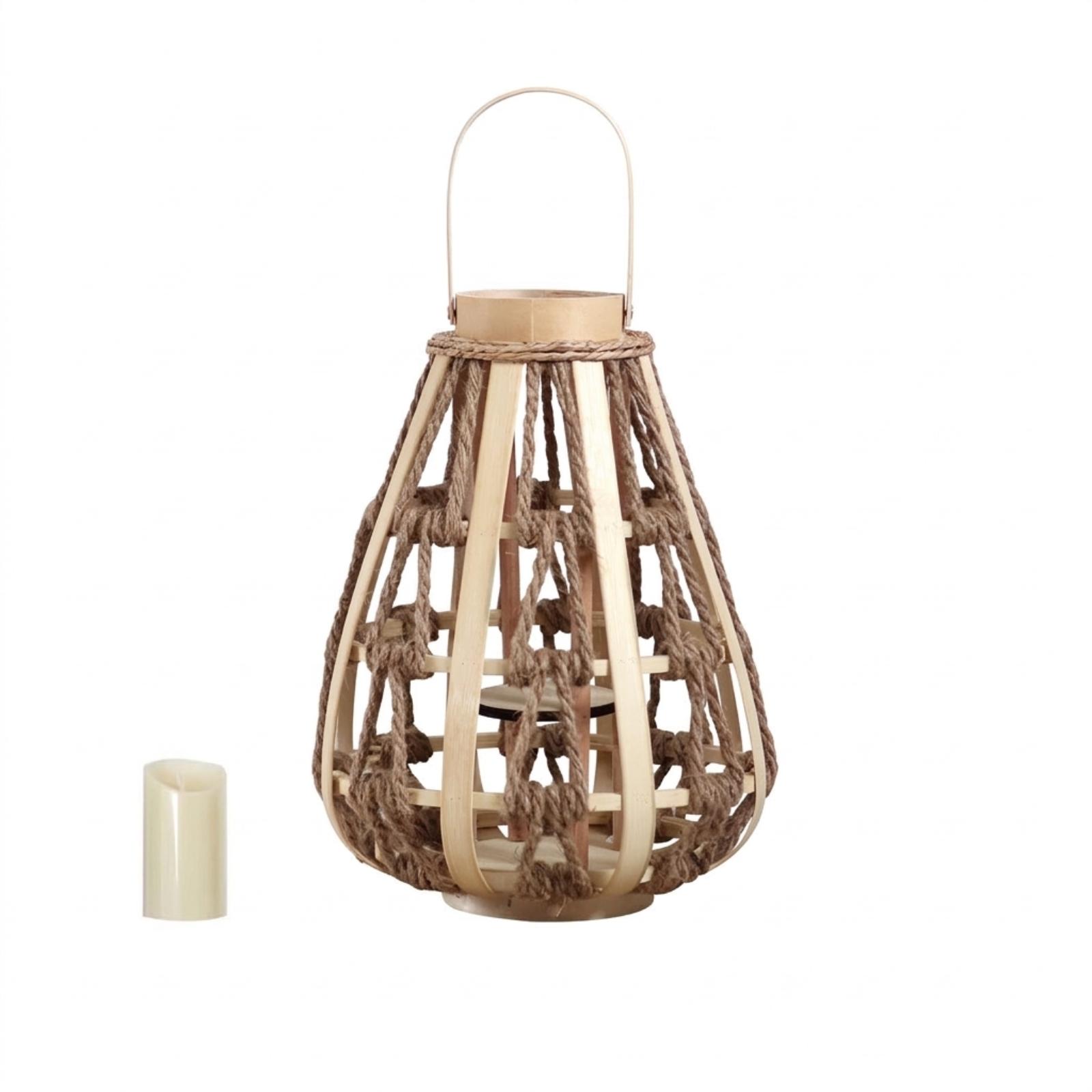 Natuurlijke houten touwlantaar - Home Decor Handmade recensie en prijs
