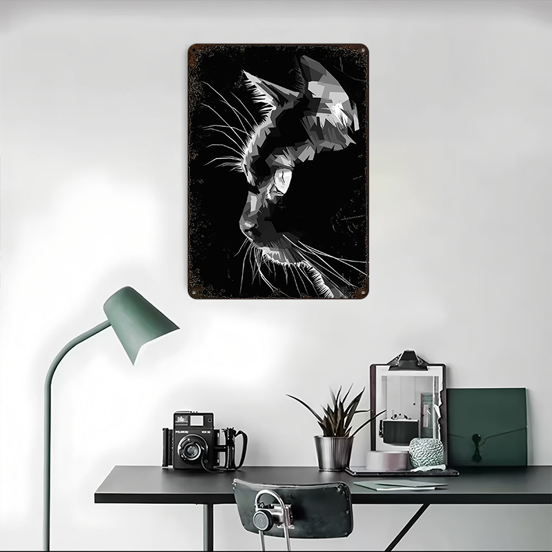 Zwarte Kat Vector Art Geprinte - Home Decor Vector recensie en prijs