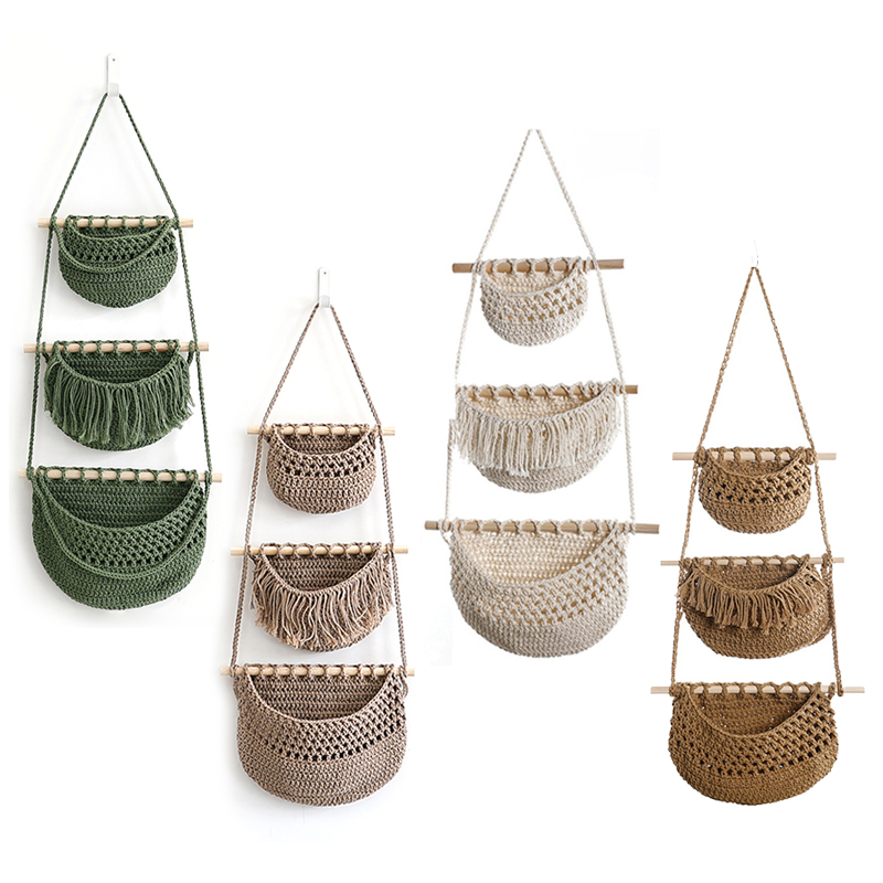 Handgeweven katoenen touw 3-la - Woven Wall Basket recensie en prijs