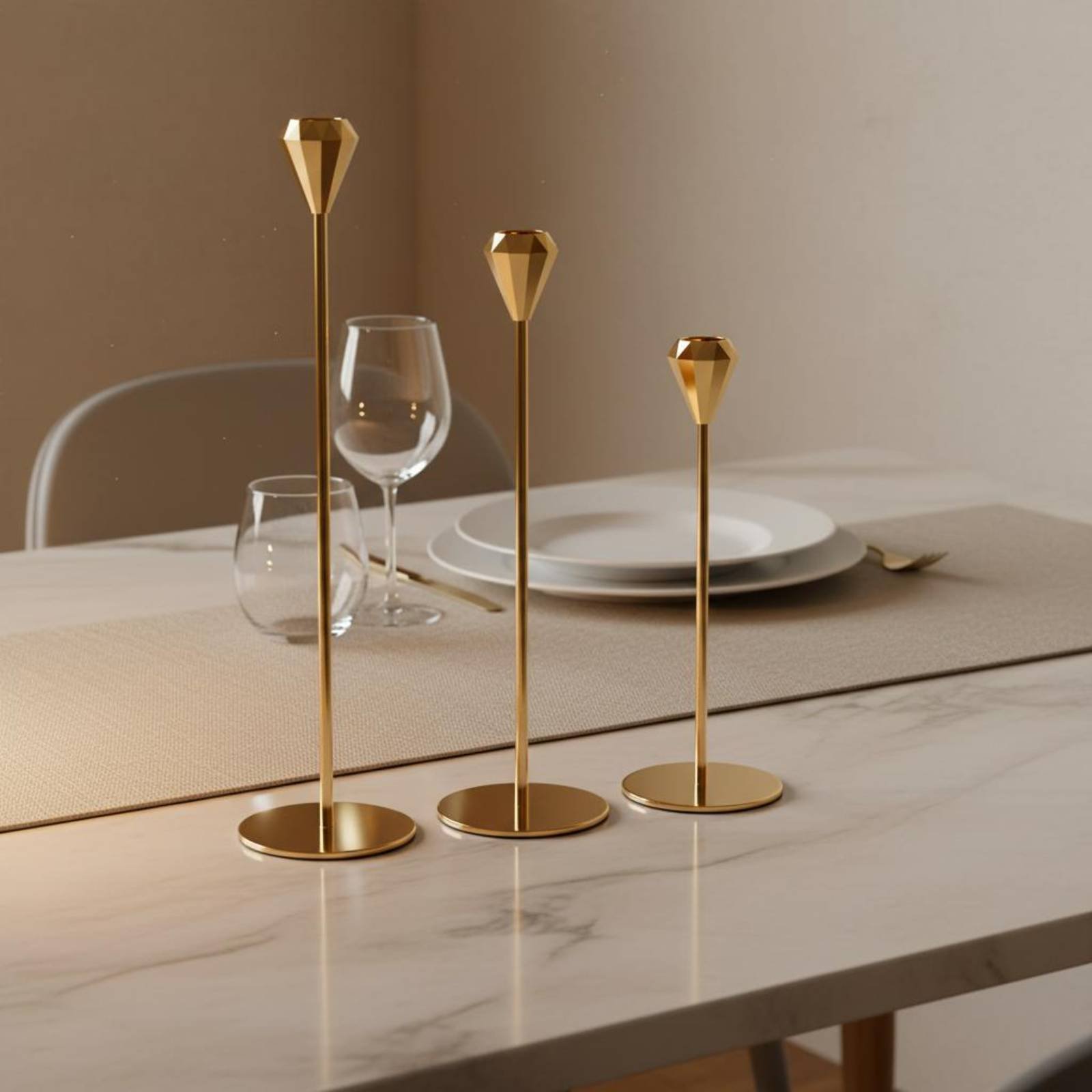 3-delige kristallen kandelaars - Home Decor Luxury recensie en prijs