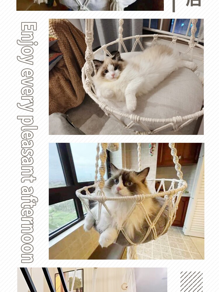 Handgemaakte kattenhangmat, ha - Woven Wall Basket recensie en prijs