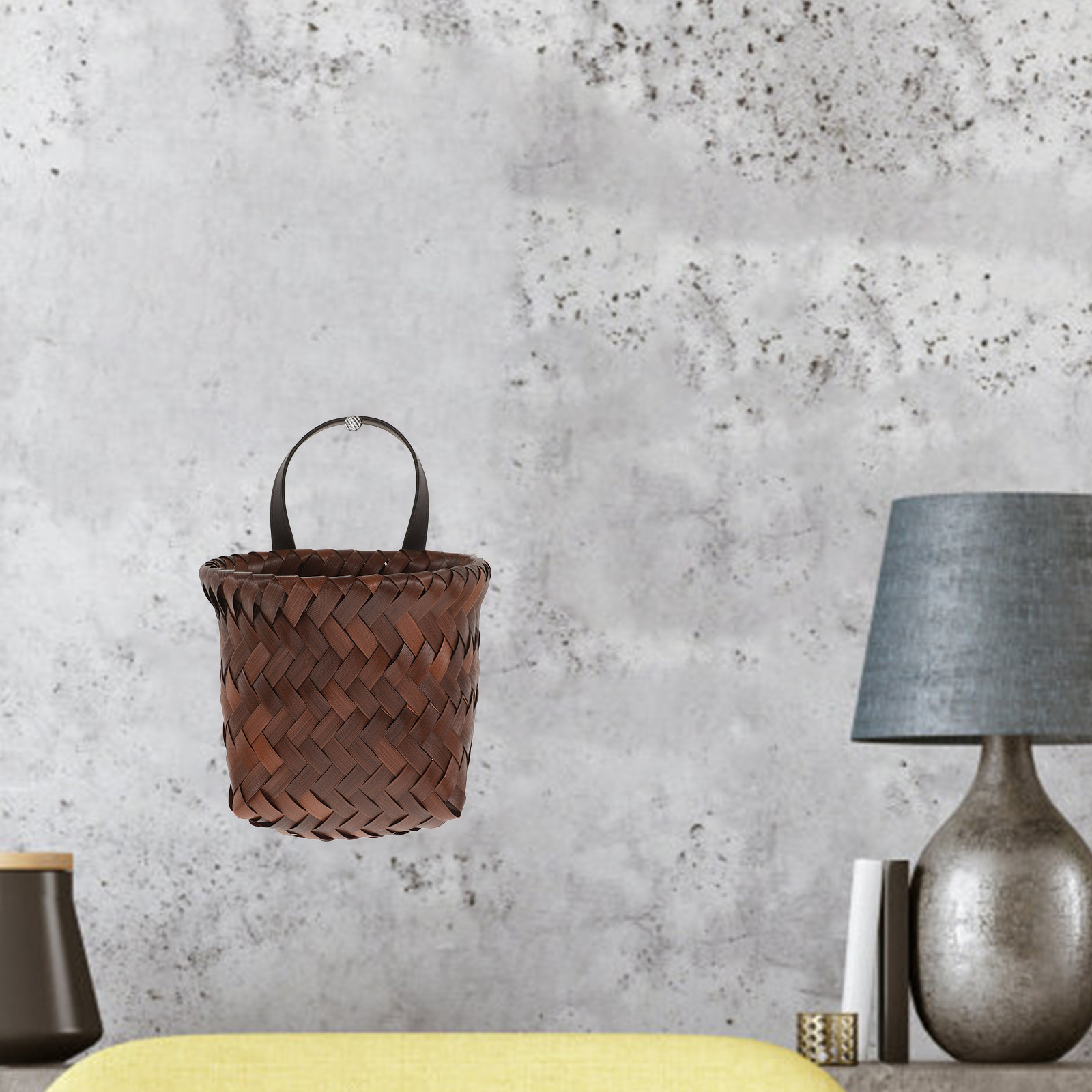 Hangende wandopbergmand, gewev - Woven Wall Basket recensie en prijs