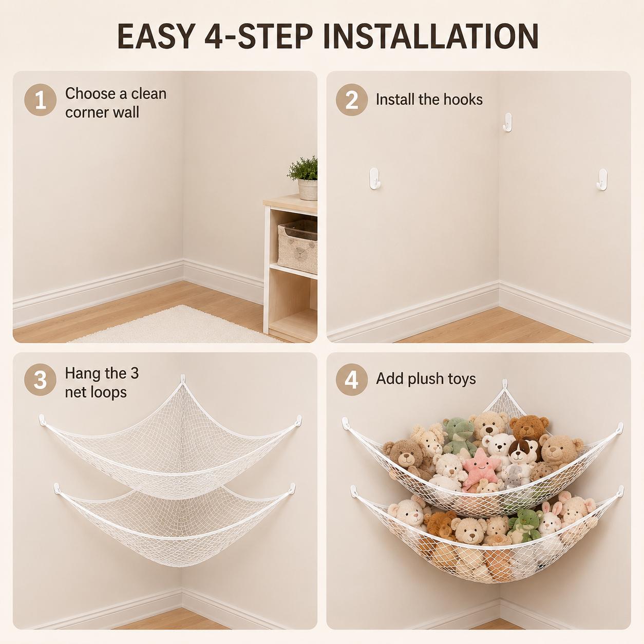 Mesh speelgoedopberghangmat Ha - Home Decor Com recensie en prijs