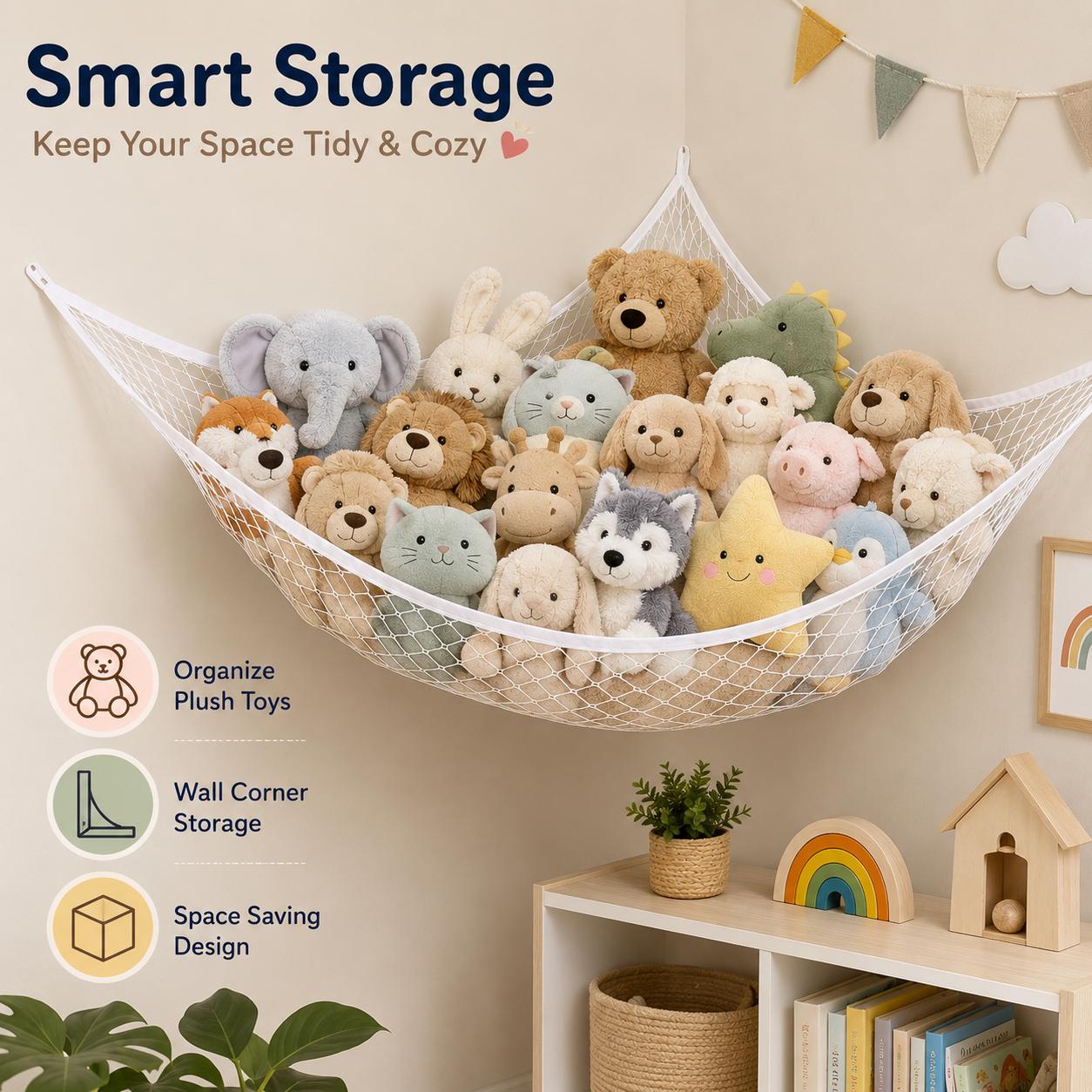 Mesh speelgoedopberghangmat Ha - Home Decor Com recensie en prijs