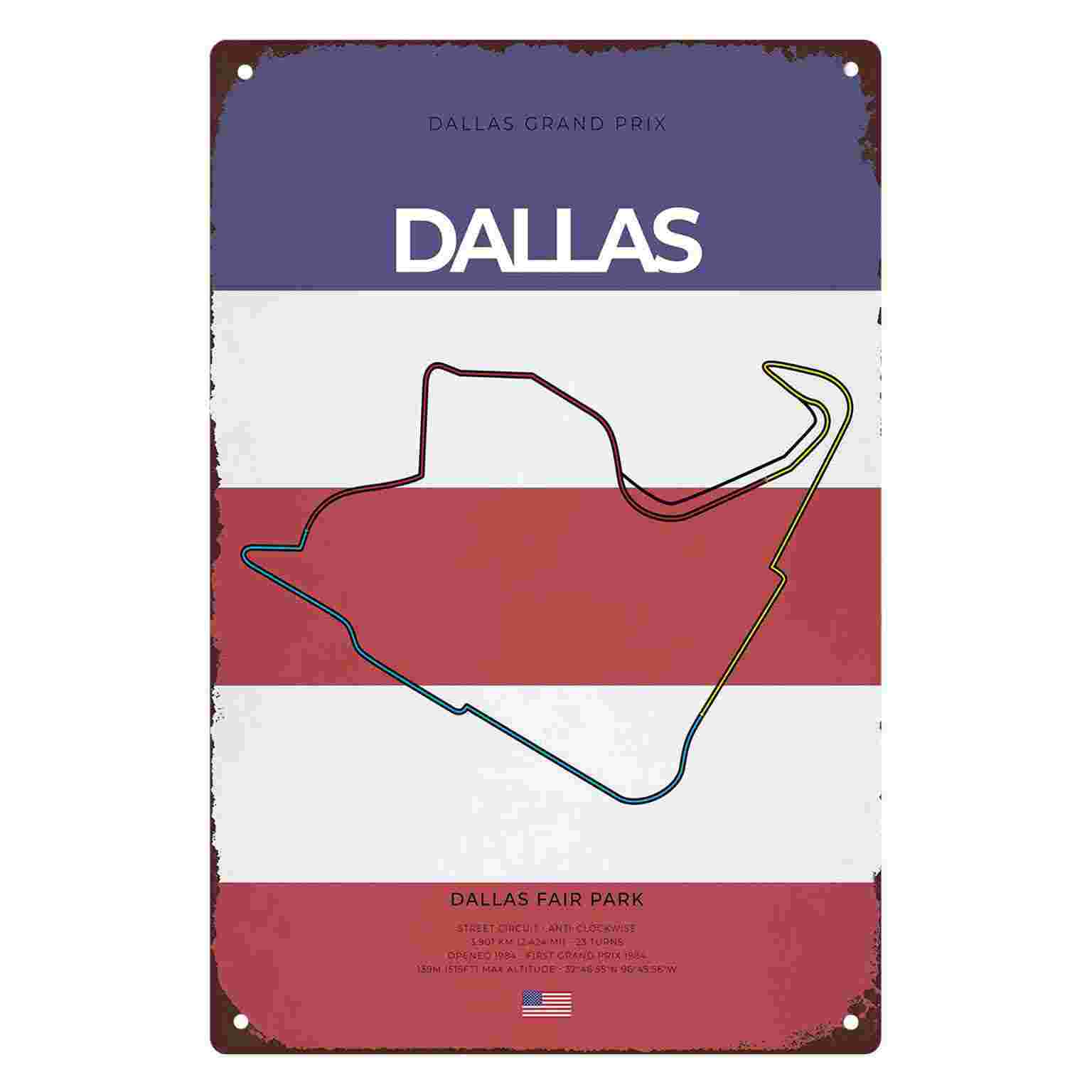 2D FLAT 1pc Dallas Grand Prix  - Home Decor Dallas recensie en prijs