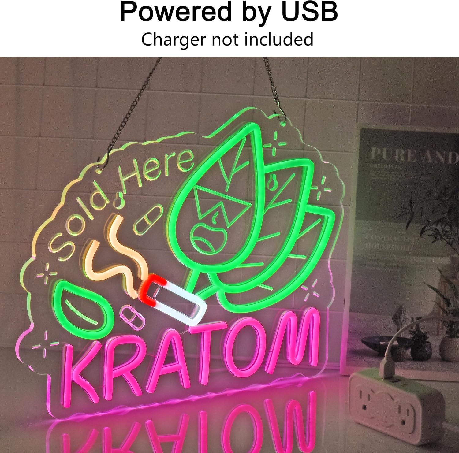Kratom Neon Sign, neonlicht wa - Home Decor Retail Stores recensie en prijs