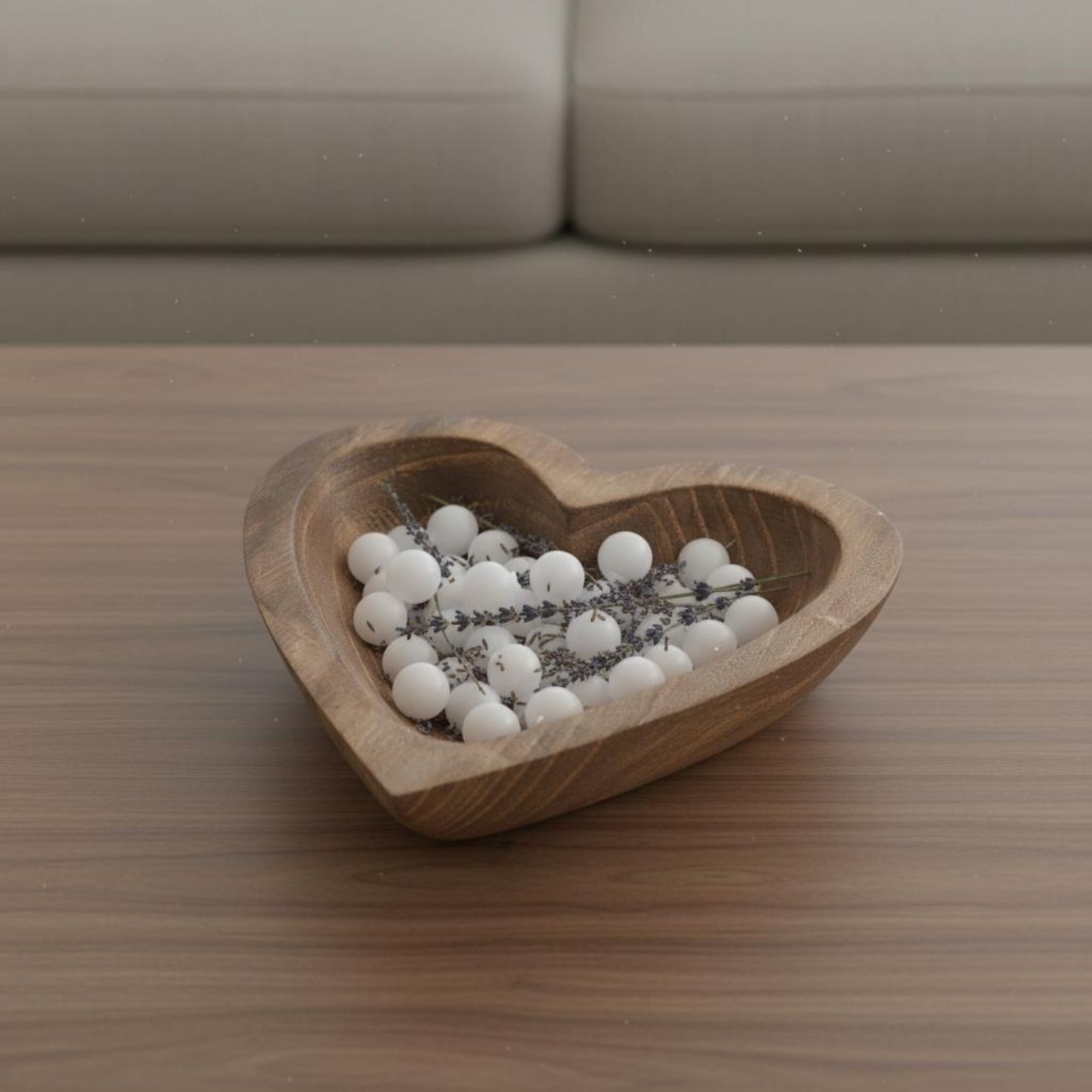 Hartvormige houten kom Handgem - Home Decor Handmade recensie en prijs