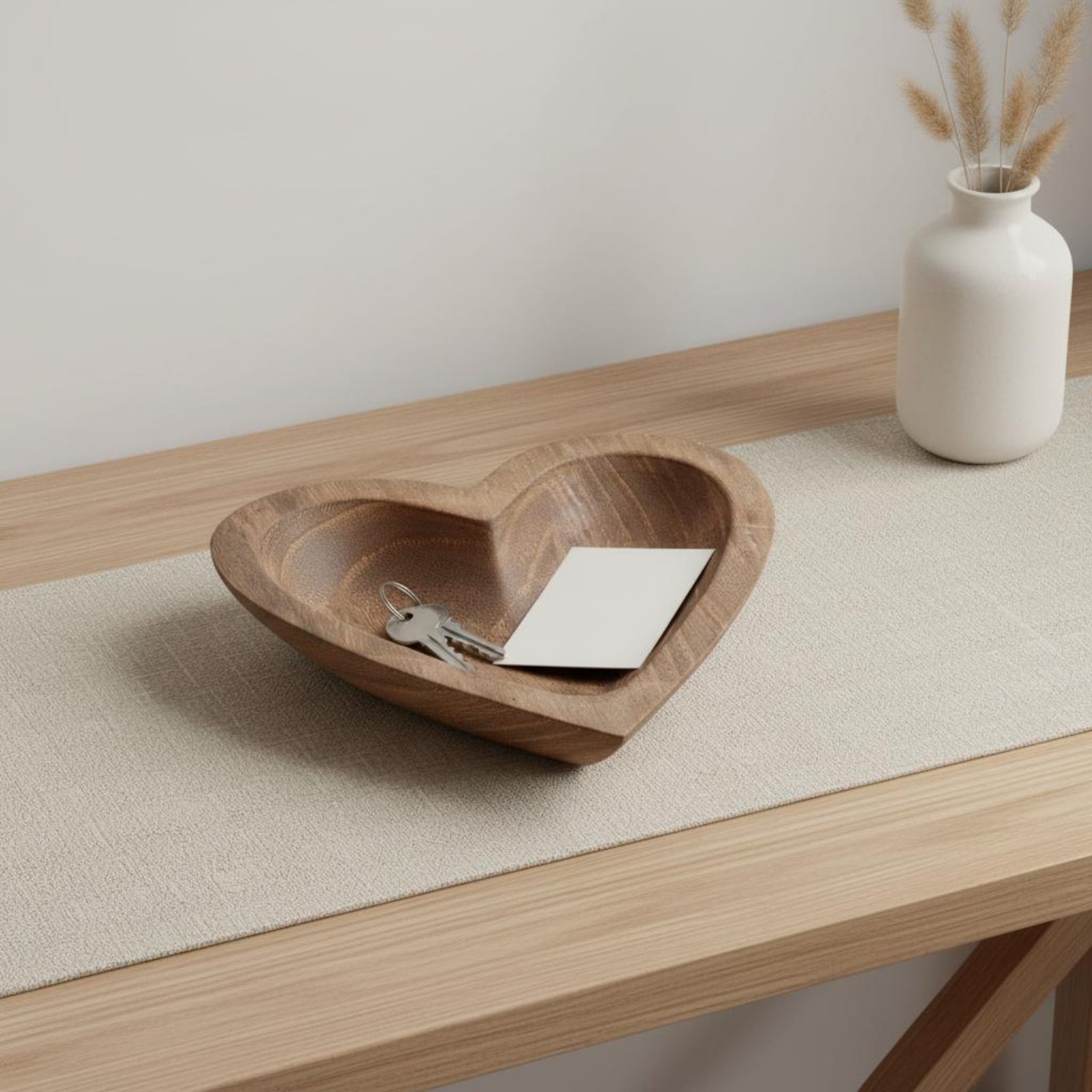 Hartvormige houten kom Handgem - Home Decor Handmade recensie en prijs