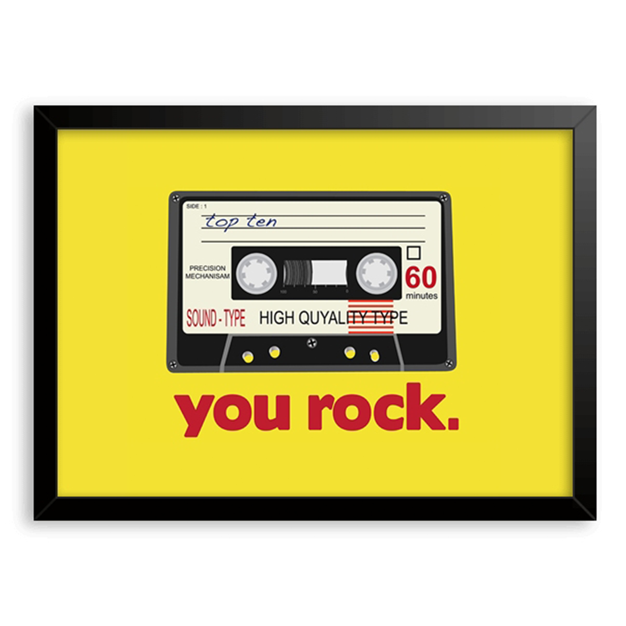 Moderne gele You Rock Quotes W - Home Decor Yellow recensie en prijs