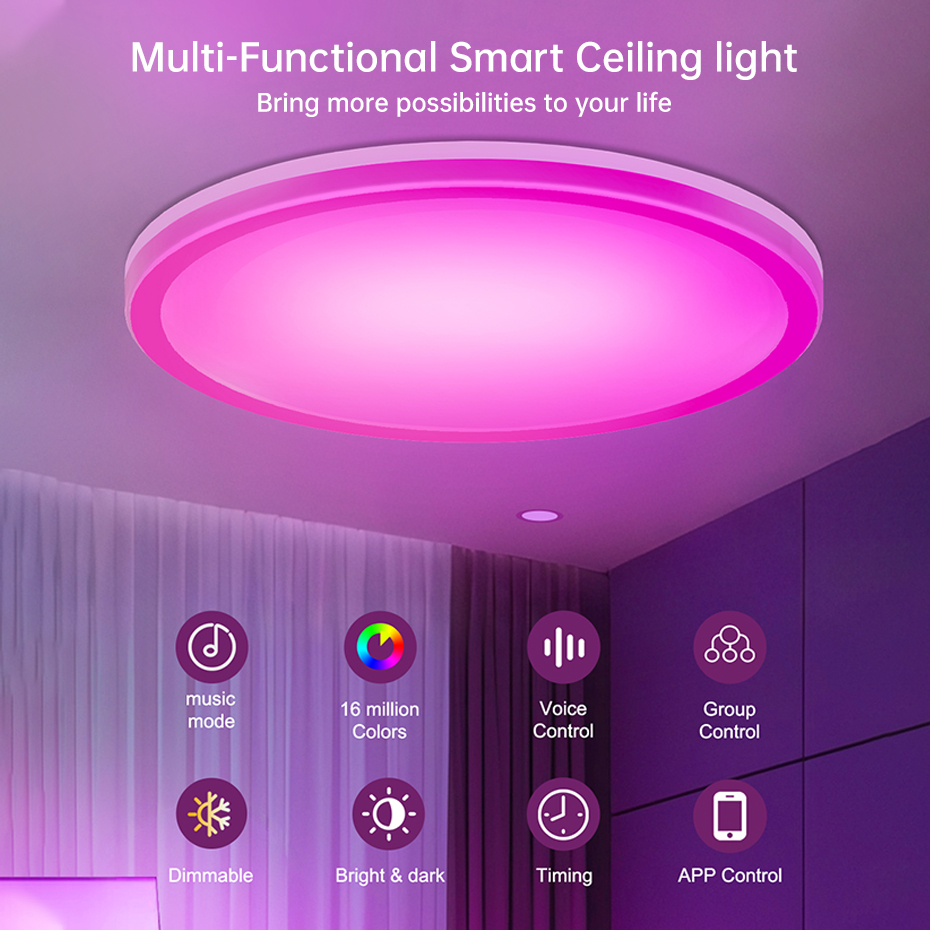 Ultra Dunne LED Smart Plafondl - Home Decor App Free recensie en prijs