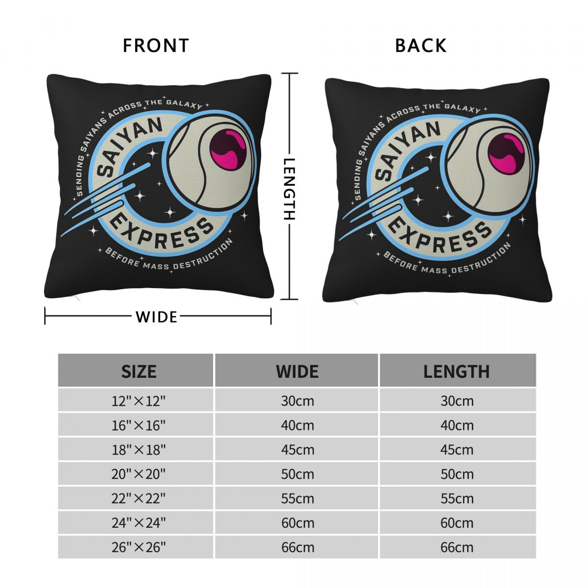 Saiyan Express Badge Kussenslo - Home Decor Express recensie en prijs