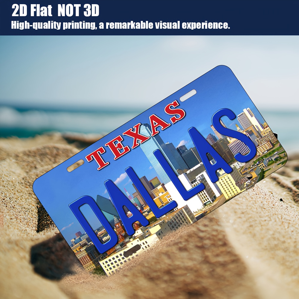 2D Plat, 1 stuk Vintage Texas  - Home Decor Dallas recensie en prijs